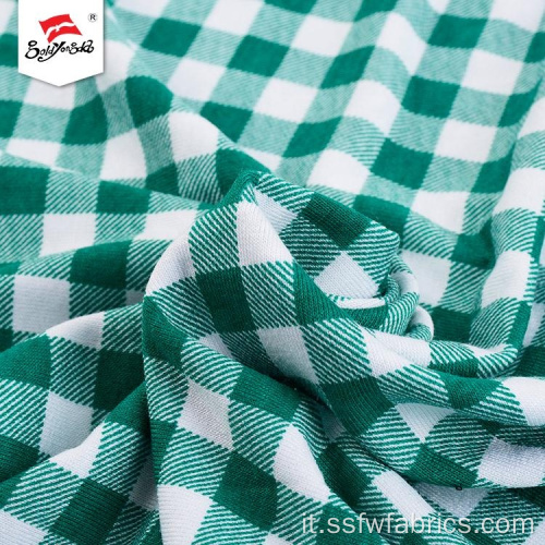 Shopping online Popolare tessuto in rayon spandex personalizzato plaid